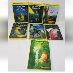 Nancy Drew Mystery Books 1 to 5 And 8 &9 1968 - 1993